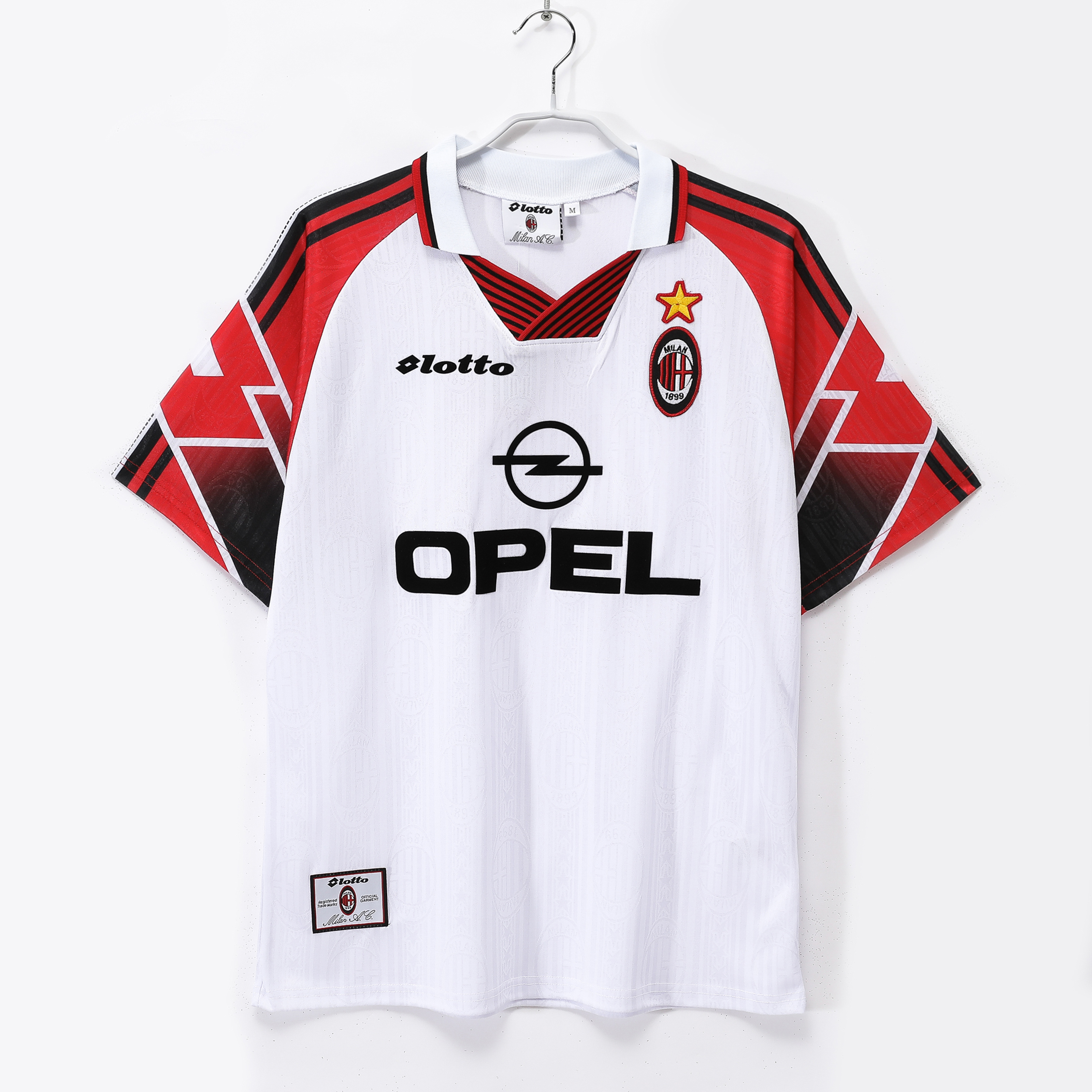 Camiseta de fútbol AC Milan 1997/98 VISITANTE MANGA CORTA VERSION FAN
